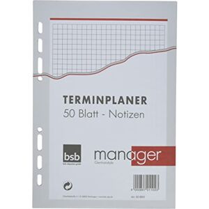 bsb Ersatzeinlage Notizen 6-fach Lochung Größe: circa A5 für Manager Terminplaner 02-0051 bsb Ersatzeinlage Notizen 6-fach Lochung Größe: circa A5 für Manager Terminplaner 02-0051