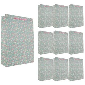Idena 90231 Geschenktüten Blumen, 10 Stück, Geschenktaschen in der Größe 18 x 23 x 8 cm, grüne Papiertüten mit bunten Blumen Idena 90231 Geschenktüten Blumen, 10 Stück, Geschenktaschen in der Größe 18 x 23 x 8 cm, grüne Papiertüten mit bunten Blumen