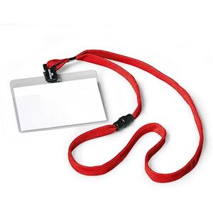 Durable Namensschild (mit Textilband 10, 60 x 90 mm, Bandlänge 44 cm) Packung à 10 Stück, rot, 813903 Durable Namensschild (mit Textilband 10, 60 x 90 mm, Bandlänge 44 cm) Packung à 10 Stück, rot, 813903