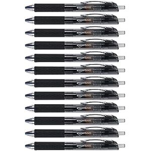 Amazon Basics Gel Pens Fine Point Smooth Writing Pens, Retractable, Black, 0.7mm, 12 Pack Amazon Basics Gel Pens Fine Point Smooth Writing Pens, Retractable, Black, 0.7mm, 12 Pack