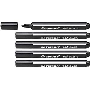 STABILO Gefederter Dreikant-Filzstift Trio Scribbi 5er Pack schwarz STABILO Gefederter Dreikant-Filzstift Trio Scribbi 5er Pack schwarz