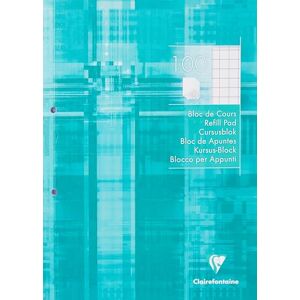 Clairefontaine 5810C Schreibblock / Kursusblock DIN A4 21x29,7 cm, an der langen Seite geleimt, 100 Blatt 90g, abtrennbar und 2-fach gelocht, kariert 10x10 mm mit Rand, Türkis, 1 Stück Clairefontaine 5810C Schreibblock / Kursusblock DIN A4 21x29,7 cm, an der langen Seite geleimt, 100 Blatt 90g, abtrennbar und 2-fach gelocht, kariert 10x10 mm mit Rand, Türkis, 1 Stück