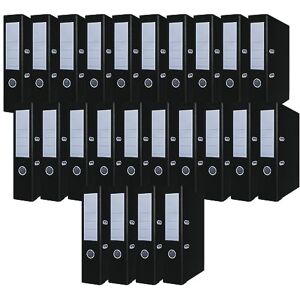 OFFICER PRODUCTS 24er Pack Ordner Schwarz A4/75 mm/Papier Pappe/Kunststoffbezug PP Schlitzordner Büroordner Pappordner Aktenordner Metall Kantenschutz OFFICER PRODUCTS 24er Pack Ordner Schwarz A4/75 mm/Papier Pappe/Kunststoffbezug PP Schlitzordner Büroordner Pappordner Aktenordner Metall Kantenschutz