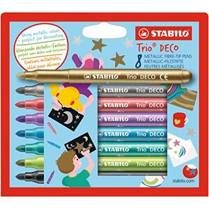 STABILO Metallic-Filzstift mit robuster XL-Spitze Trio DECO 8er Pack STABILO Metallic-Filzstift mit robuster XL-Spitze Trio DECO 8er Pack