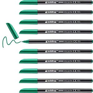 edding 1200 Fasermaler fein grün 10 Stifte Rundspitze 1 mm Filzstift zum Zeichnen und Schreiben für Schule, Mandala edding 1200 Fasermaler fein grün 10 Stifte Rundspitze 1 mm Filzstift zum Zeichnen und Schreiben für Schule, Mandala