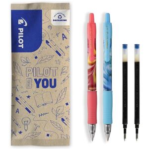 PILOT 2er-Set G2 Flow + 2 Nachfüllungen Limitierte Auflage Einziehbare und Nachfüllbare Gel-Tintenroller Hervorragender Schreibkomfort Gehäuse in Rosa, Blau Blaue Tinte Mittlere Spitze PILOT 2er-Set G2 Flow + 2 Nachfüllungen Limitierte Auflage Einziehbare und Nachfüllbare Gel-Tintenroller Hervorragender Schreibkomfort Gehäuse in Rosa, Blau Blaue Tinte Mittlere Spitze