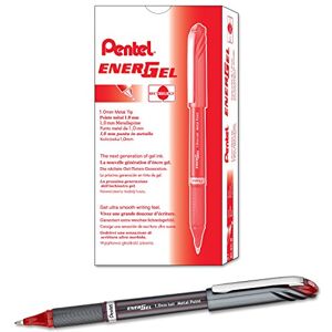 Pentel BL30-BX Energel Plus Liquid Gel-Tintenroller, Kugeldurchmesser 1.0 mm = Strichsrärke 0,5 mm, 12 Stück, rot Pentel BL30-BX Energel Plus Liquid Gel-Tintenroller, Kugeldurchmesser 1.0 mm = Strichsrärke 0,5 mm, 12 Stück, rot