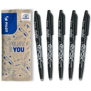 PILOT FriXion Ball 0.7 Set 5 Stück: Farbe Schwarz Radierbare Tintenroller 0,4mm Strichstärke Angenehme Schreibführung, Thermosensitive Tinte, Austauschbare Mine Mittlere Spitze PILOT FriXion Ball 0.7 Set 5 Stück: Farbe Schwarz Radierbare Tintenroller 0,4mm Strichstärke Angenehme Schreibführung, Thermosensitive Tinte, Austauschbare Mine Mittlere Spitze