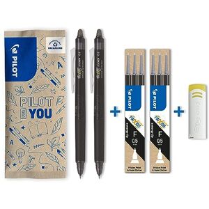 PILOT 2er-Set Frixion Point Clicker Tintenroller 0.5 mm mit löschbarer mit Druckmechani Thermosensitiver Tinte + 2 Sets mit 3 Minen + Radiergummi Scharwz Nachfüllbar Feiner Spitze PILOT 2er-Set Frixion Point Clicker Tintenroller 0.5 mm mit löschbarer mit Druckmechani Thermosensitiver Tinte + 2 Sets mit 3 Minen + Radiergummi Scharwz Nachfüllbar Feiner Spitze