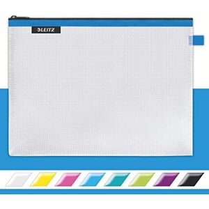 Leitz WOW Reise Zip-Beutel, durchsichtig, Ideal zur Organisation auf Reisen und im Handgepäck, Kosmetiktasche, Groß, 30 x 23 cm, Blau, 40260036 Leitz WOW Reise Zip-Beutel, durchsichtig, Ideal zur Organisation auf Reisen und im Handgepäck, Kosmetiktasche, Groß, 30 x 23 cm, Blau, 40260036