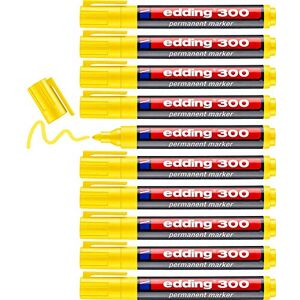 edding 300 Permanentmarker 10 Stifte Rundspitze 1,5-3 mm wasserfest, schnell-trocknend wischfest für Karton, Kunststoff, Glas, Holz, Metall, Glas edding 300 Permanentmarker 10 Stifte Rundspitze 1,5-3 mm wasserfest, schnell-trocknend wischfest für Karton, Kunststoff, Glas, Holz, Metall, Glas