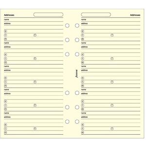 Filofax Adressen Baumwolle creme, persönliche Größe, 20 Blatt (b130253) Filofax Adressen Baumwolle creme, persönliche Größe, 20 Blatt (b130253)