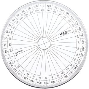 Graphoplex GX110D Vollkreis Winkelmesser, klar. Graphoplex GX110D Vollkreis Winkelmesser, klar.