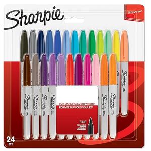 Sharpie Permanent Marker Marker Stifte mit feiner Spitze gemischte Farben 24 Stück Market Set Sharpie Permanent Marker Marker Stifte mit feiner Spitze gemischte Farben 24 Stück Market Set