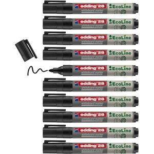 edding 28 Ecoline Whiteboardmarker schwarz 10 Whiteboard Stifte Rundspitze 1,5-3 mm Boardmarker abwischbar Whiteboard, Flipchart, Magnettafel, Pinnwand, Memoboard Sketchnotes nachfüllbar edding 28 Ecoline Whiteboardmarker schwarz 10 Whiteboard Stifte Rundspitze 1,5-3 mm Boardmarker abwischbar Whiteboard, Flipchart, Magnettafel, Pinnwand, Memoboard Sketchnotes nachfüllbar