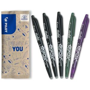 PILOT FriXion Ball 0.7 Set 5 Stück: Farbe 3 Schwarz, 1 Grün, 1 Lila Radierbare Tintenroller Angenehme Schreibführung, Thermosensitive Tinte, Austauschbare Mine Mittlere Spitze PILOT FriXion Ball 0.7 Set 5 Stück: Farbe 3 Schwarz, 1 Grün, 1 Lila Radierbare Tintenroller Angenehme Schreibführung, Thermosensitive Tinte, Austauschbare Mine Mittlere Spitze