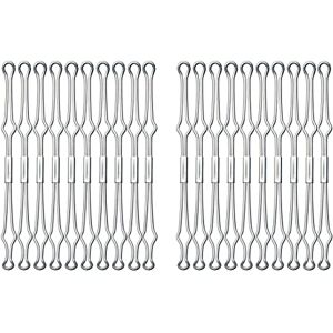 VELOFLEX A290501 Drahtniederhalter, Metall, 20 Stück, silber, Niederhalter für Ordner und Ringbücher VELOFLEX A290501 Drahtniederhalter, Metall, 20 Stück, silber, Niederhalter für Ordner und Ringbücher