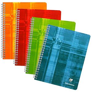 Clairefontaine 8762C Packung mit 5 Heften mit Spiralbindung, 90 Blatt, 17 x 22 cm, kariert, 90g, farbig sortiert, 1 Pack Clairefontaine 8762C Packung mit 5 Heften mit Spiralbindung, 90 Blatt, 17 x 22 cm, kariert, 90g, farbig sortiert, 1 Pack