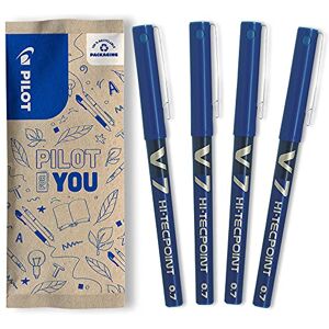 PILOT Hi-Tecpoint V7, Tintenroller, 4er Set (Blau) PILOT Hi-Tecpoint V7, Tintenroller, 4er Set (Blau)