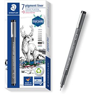 Staedtler Pigmentierter Fasermaler in verschiedenen Linienbreiten, inklusive 3 Filzstiften, dokumentenechte Pigmenttinte, lange Haltbarkeit, 7 Linienbreiten mit 3 Farbstiften, bunt, 1 Staedtler Pigmentierter Fasermaler in verschiedenen Linienbreiten, inklusive 3 Filzstiften, dokumentenechte Pigmenttinte, lange Haltbarkeit, 7 Linienbreiten mit 3 Farbstiften, bunt, 1
