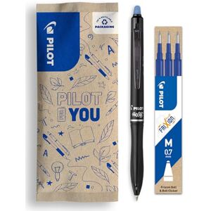 PILOT 1er-Set FriXion Ball Plus + 1 Set mit 3 Nachfüllungen Ergonomischer Radierbarer Stift Einziehbar und Nachfüllbar Hoher Schreibkomfort Aus Recyceltem Kunststoff Blau Mittlere Spitze PILOT 1er-Set FriXion Ball Plus + 1 Set mit 3 Nachfüllungen Ergonomischer Radierbarer Stift Einziehbar und Nachfüllbar Hoher Schreibkomfort Aus Recyceltem Kunststoff Blau Mittlere Spitze