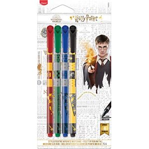 Maped Fineliner HARRY POTTER Medium 0,8 mm x4 Fineliner rot/grün/blau/gelb, 749600, Mehrfarbig Maped Fineliner HARRY POTTER Medium 0,8 mm x4 Fineliner rot/grün/blau/gelb, 749600, Mehrfarbig