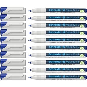 Schneider Maxx 221 S Universal-Marker (non-permanent, feucht abwischbar, 0,4 mm) 10er Packung blau Schneider Maxx 221 S Universal-Marker (non-permanent, feucht abwischbar, 0,4 mm) 10er Packung blau