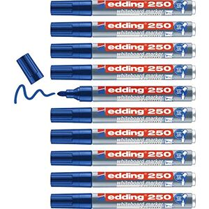 edding 250 Whiteboardmarker blau 10 Whiteboard Stifte Rundspitze 1,5-3 mm Boardmarker abwischbar für Whiteboard, Flipchart, Magnettafel, Pinnwand, Memoboard Sketchnotes nachfüllbar edding 250 Whiteboardmarker blau 10 Whiteboard Stifte Rundspitze 1,5-3 mm Boardmarker abwischbar für Whiteboard, Flipchart, Magnettafel, Pinnwand, Memoboard Sketchnotes nachfüllbar