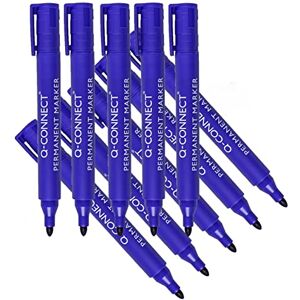 Q-Connect KF26046 Permanentmarker Rundspitze Blau/ 1,5-3mm / 10 Stück/Strichlänge: 300m Q-Connect KF26046 Permanentmarker Rundspitze Blau/ 1,5-3mm / 10 Stück/Strichlänge: 300m