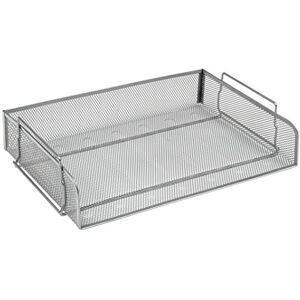 OSCO Mesh-Briefablage kratzfest stapelbar Einschub seitlich Querformat Folio-Format silber OSCO Mesh-Briefablage kratzfest stapelbar Einschub seitlich Querformat Folio-Format silber