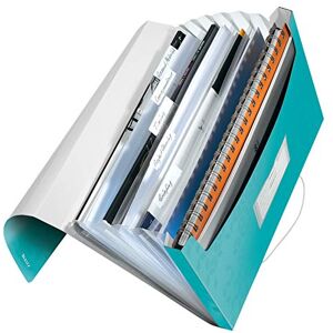 Leitz 45890051 Fächermappe WOW, A4, 6 Fächer, PP, eisblauc Leitz 45890051 Fächermappe WOW, A4, 6 Fächer, PP, eisblauc