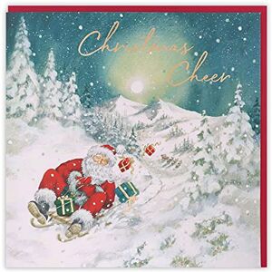 Clintons : Weihnachtskarte Weihnachtsmann im Schlitten Clintons : Weihnachtskarte Weihnachtsmann im Schlitten