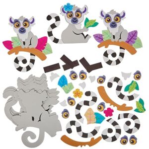 Baker Ross FN176 Lemur Mischen und anpassen-Magnet-Sets – 8er-Pack, Tier-Dekorationssets für Kinder Baker Ross FN176 Lemur Mischen und anpassen-Magnet-Sets – 8er-Pack, Tier-Dekorationssets für Kinder
