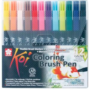 SAKURA Koi Coloring Brush Pen Set mit 12 Farben Pinselstifte zum Schreiben, Zeichnen und Tagebuch führen SAKURA Koi Coloring Brush Pen Set mit 12 Farben Pinselstifte zum Schreiben, Zeichnen und Tagebuch führen