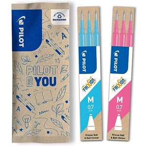 PILOT FriXion Ersatzminen 0.7 2 Sets mit 3 Minen FriXion Nachfüllminen mit Radierbarer Tinte Kompatibel mit FriXion Ball & Clicker Hellblau, Pink Mittlere Spitze (6 Minen) PILOT FriXion Ersatzminen 0.7 2 Sets mit 3 Minen FriXion Nachfüllminen mit Radierbarer Tinte Kompatibel mit FriXion Ball & Clicker Hellblau, Pink Mittlere Spitze (6 Minen)