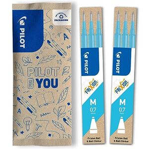 PILOT FriXion Ersatzminen 0.7 2 Sets mit 3 Minen FriXion Nachfüllminen mit Radierbarer Tinte Kompatibel mit FriXion Ball & Clicker Hellblau Mittlere Spitze (6 Minen) PILOT FriXion Ersatzminen 0.7 2 Sets mit 3 Minen FriXion Nachfüllminen mit Radierbarer Tinte Kompatibel mit FriXion Ball & Clicker Hellblau Mittlere Spitze (6 Minen)