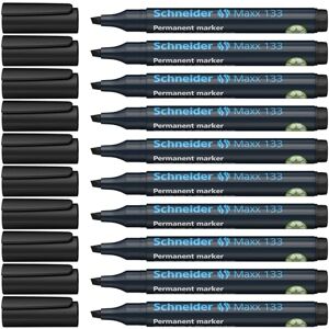 Schneider Maxx 133 Permanent-Marker mit Keilspitze (Strichstärke: 1-4 mm, nachfüllbar) 10er Packung schwarz Schneider Maxx 133 Permanent-Marker mit Keilspitze (Strichstärke: 1-4 mm, nachfüllbar) 10er Packung schwarz