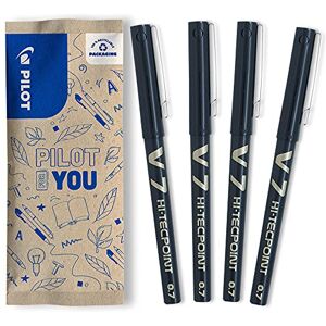 PILOT Hi-Tecpoint V7 Tintenroller – feine Stifte mit Flüssigtinte und 0,7mm-Spitze für präzises Schreiben, schnell trocknend, auslaufsicher – 4er Set Schwarz – dokumentenecht PILOT Hi-Tecpoint V7 Tintenroller – feine Stifte mit Flüssigtinte und 0,7mm-Spitze für präzises Schreiben, schnell trocknend, auslaufsicher – 4er Set Schwarz – dokumentenecht
