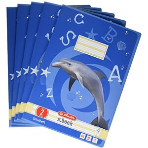 Herlitz Schulheft A4 Lineatur 02 – 5 Hefte mit Delfin-Motiv – 32 Blatt – FSC Mix – 80 g/m² – Liniert für 2. Schuljahr – Farbig hinterlegte Zeilen Herlitz Schulheft A4 Lineatur 02 – 5 Hefte mit Delfin-Motiv – 32 Blatt – FSC Mix – 80 g/m² – Liniert für 2. Schuljahr – Farbig hinterlegte Zeilen