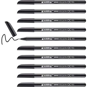 edding 1200 Fasermaler fein schwarz 10 Stifte Rundspitze 1 mm Filzstift zum Zeichnen und Schreiben für Schule, Mandala edding 1200 Fasermaler fein schwarz 10 Stifte Rundspitze 1 mm Filzstift zum Zeichnen und Schreiben für Schule, Mandala