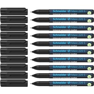 Schneider Maxx 220 S Universal-Marker (permanent, Cap-Off-Ink, 0,4 mm) 10er Packung schwarz Schneider Maxx 220 S Universal-Marker (permanent, Cap-Off-Ink, 0,4 mm) 10er Packung schwarz