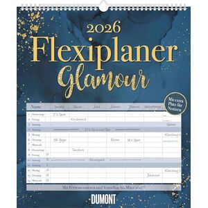 DUMONT Flexiplaner Glamour 2026 – Familienplaner 35x40 cm – Wandkalender mit 7 Spalten, Mondphasen & Datumsstickern, stilvoll organisiert DUMONT Flexiplaner Glamour 2026 – Familienplaner 35x40 cm – Wandkalender mit 7 Spalten, Mondphasen & Datumsstickern, stilvoll organisiert