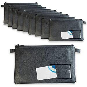 effektivo 10-er Pack Banktasche mit Reißverschluss und Fenster zur Beschriftung, Kunstleder schwarz passend für Dokumente bis A5 effektivo 10-er Pack Banktasche mit Reißverschluss und Fenster zur Beschriftung, Kunstleder schwarz passend für Dokumente bis A5