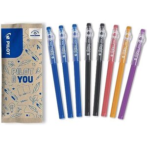 PILOT 8er-Set FriXion Ball Stick Gel-Tinte radierbar 3 Blau, 2 Schwarz, 1 Koralle, 1 Orange, 1 Lila Der FriXion Kugelschreiber Für Federmäppchen Schulartikel Mittlere Spitze PILOT 8er-Set FriXion Ball Stick Gel-Tinte radierbar 3 Blau, 2 Schwarz, 1 Koralle, 1 Orange, 1 Lila Der FriXion Kugelschreiber Für Federmäppchen Schulartikel Mittlere Spitze