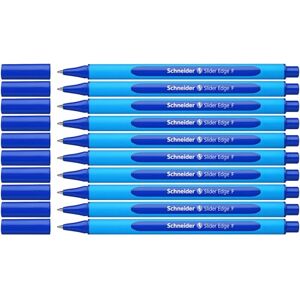 Schneider Slider Edge F Kugelschreiber (Strichstärke: F, dokumentenecht, Dreikant-Stift) 10er Packung blau Schneider Slider Edge F Kugelschreiber (Strichstärke: F, dokumentenecht, Dreikant-Stift) 10er Packung blau