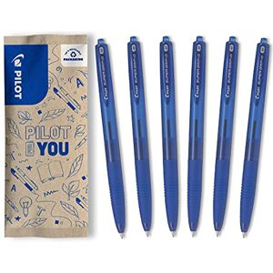 PILOT 6er-Set Super Grip G Kugelschreiber Nachfüllbarer und einziehbarer Kugelschreiber mit ultraweicher Tinte Flüssiges und komfortables Schreiben 6 Blau Mittlere Spitze PILOT 6er-Set Super Grip G Kugelschreiber Nachfüllbarer und einziehbarer Kugelschreiber mit ultraweicher Tinte Flüssiges und komfortables Schreiben 6 Blau Mittlere Spitze