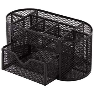 D.RECT Schreibtischorganizer Stiftehalter Stifteköcher Tisch-Organizer aus Metall Büroablage mit Zettelhalter Mesh 350 x 297 x 275 mm Schwarz D.RECT Schreibtischorganizer Stiftehalter Stifteköcher Tisch-Organizer aus Metall Büroablage mit Zettelhalter Mesh 350 x 297 x 275 mm Schwarz