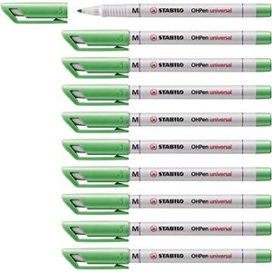 STABILO Folienstift OHPen universal wasserlöslich medium 10er Pack grün STABILO Folienstift OHPen universal wasserlöslich medium 10er Pack grün