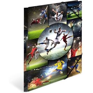HERMA Sammelmappe A4 Fussball, Kinder Eckspanner-Mappe aus Pappe mit Sport Motiv, Gummizug, Innenklappen und Innendruck für Jungen und Mädchen HERMA Sammelmappe A4 Fussball, Kinder Eckspanner-Mappe aus Pappe mit Sport Motiv, Gummizug, Innenklappen und Innendruck für Jungen und Mädchen