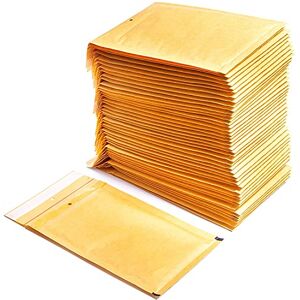 OFITURIA Gepolsterte Umschläge aus Polyethylen-Innenpolster, Farbe Braun, Versandtaschen mit Kapazität für Dokumente mit einer maximalen Fläche (50 Polsterumschläge, 100x165 mm) OFITURIA Gepolsterte Umschläge aus Polyethylen-Innenpolster, Farbe Braun, Versandtaschen mit Kapazität für Dokumente mit einer maximalen Fläche (50 Polsterumschläge, 100x165 mm)